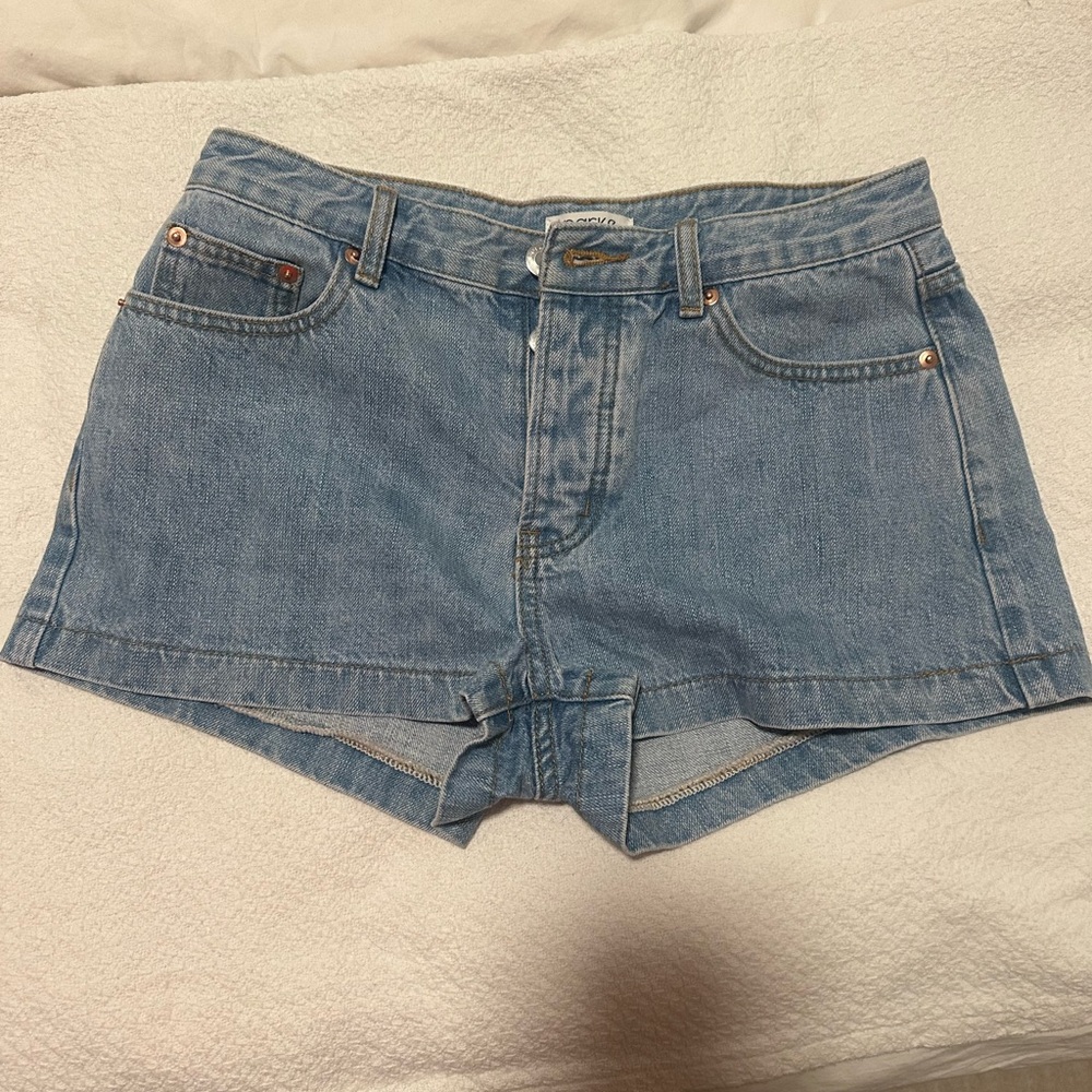 Parke denim mini shorts